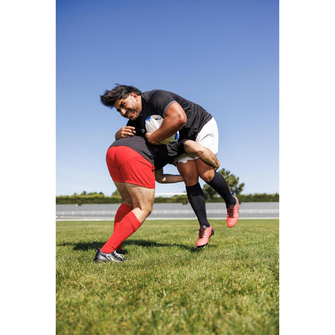 Short rugby adulte avec poches r100