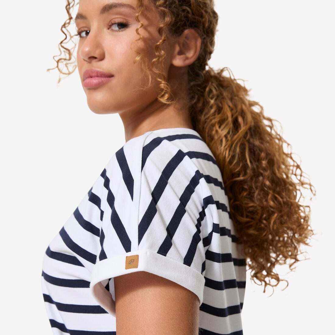 T-Shirt Manches courtes - marinière de voile Sailing 100 Femme