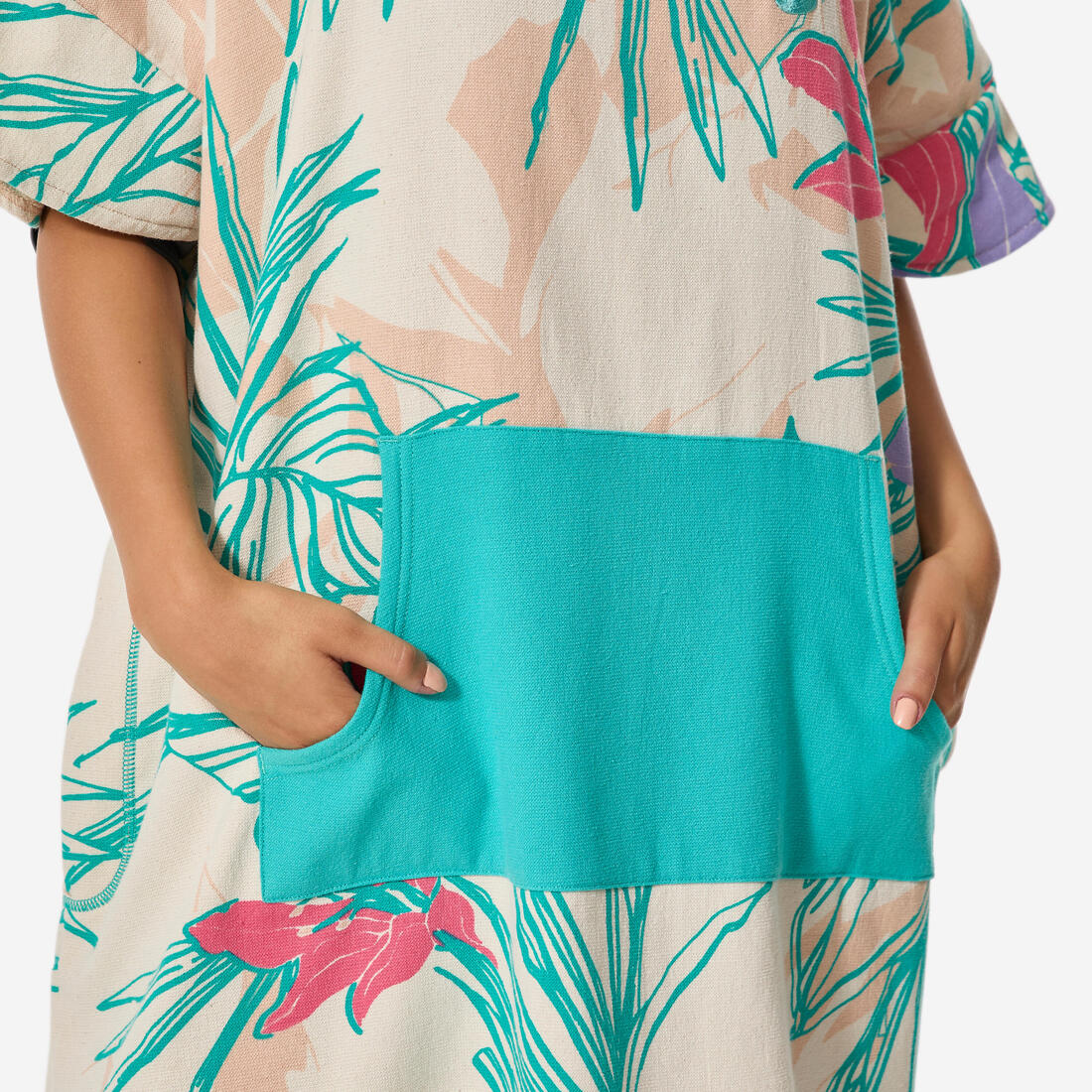 Poncho de plage surf adulte à partir de 150 cm, 500 Sunset