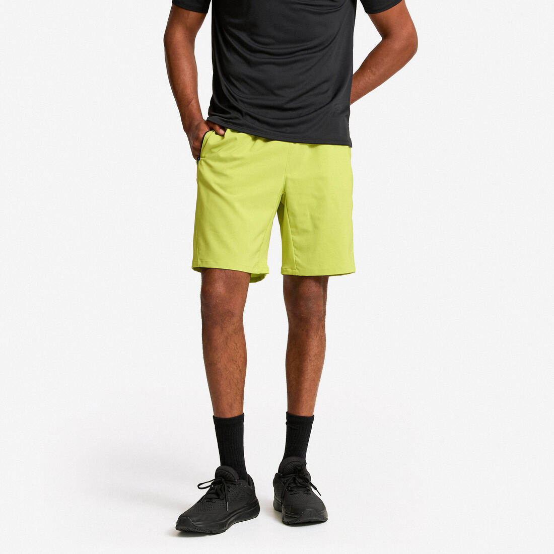 Short de fitness respirant poches zippées homme