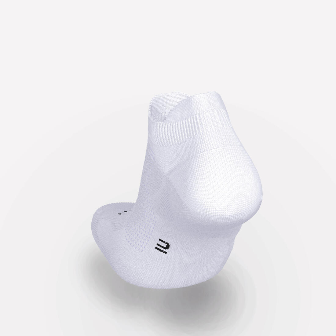 Lot de 2 paires de chaussettes de running RUN500 fines invisibles noires