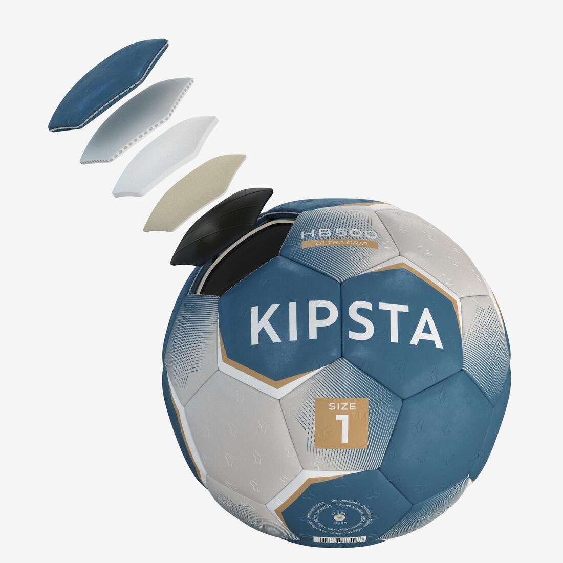 Ballon de handball taille 1 - hb500 hybride bleu/gris
