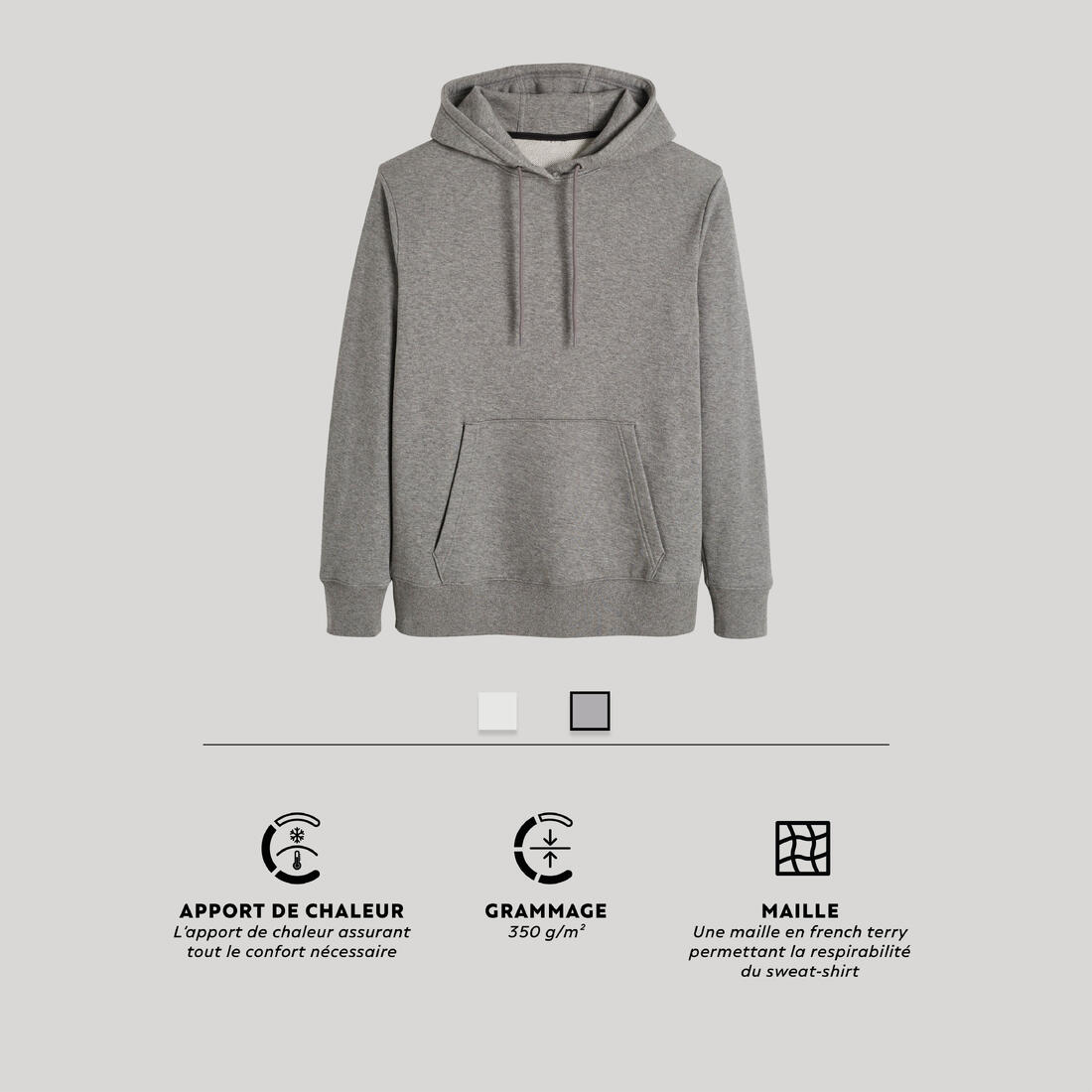 Sweat à capuche en coton fitness femme