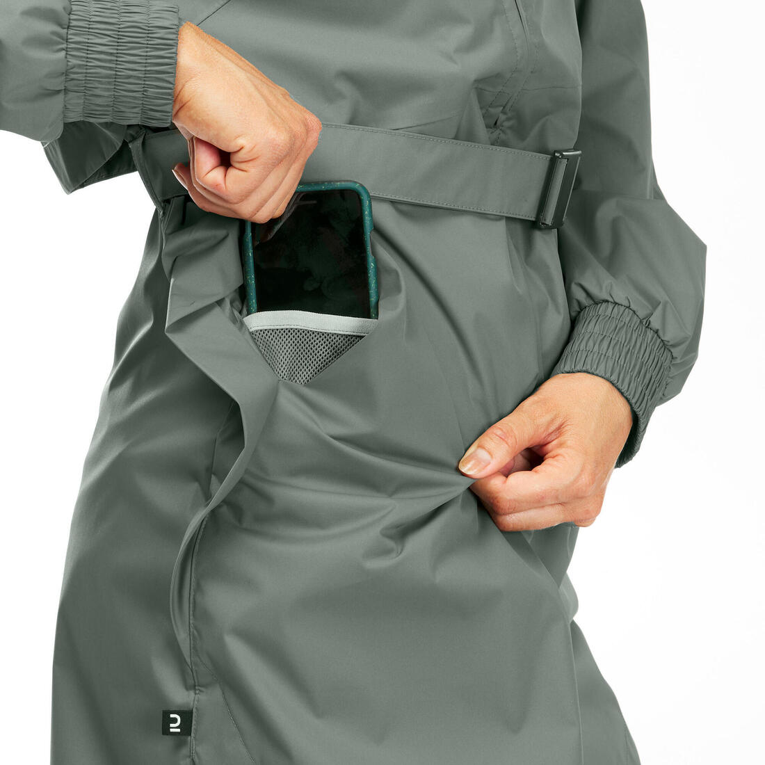 Veste de randonnée imperméable femme, Raincut Longue