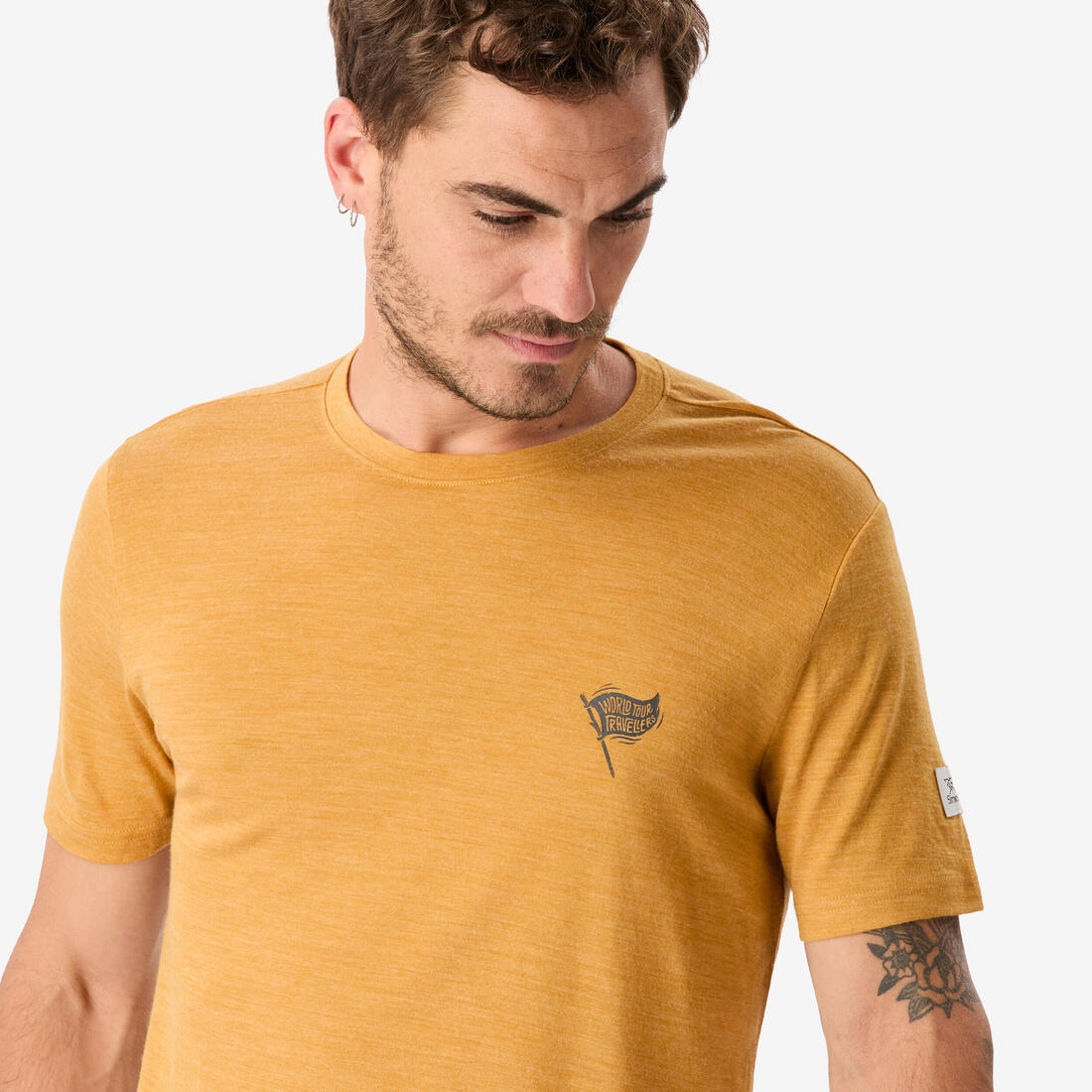 T-shirt manches courtes de trek en laine mérinos homme, Merino Fresh