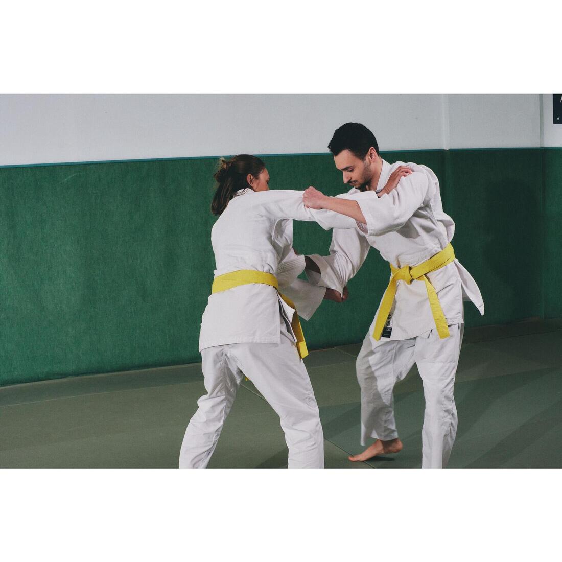 Kimono de judo pour débutant adulte, blanc