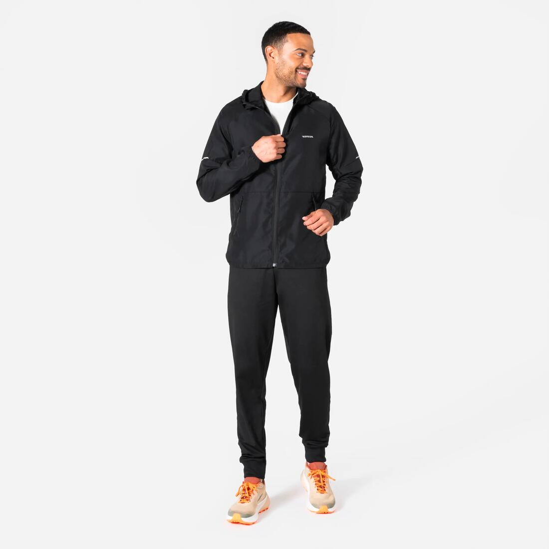 Veste coupe-vent de running & trail running Homme - KIPRUN Run 100 Noire