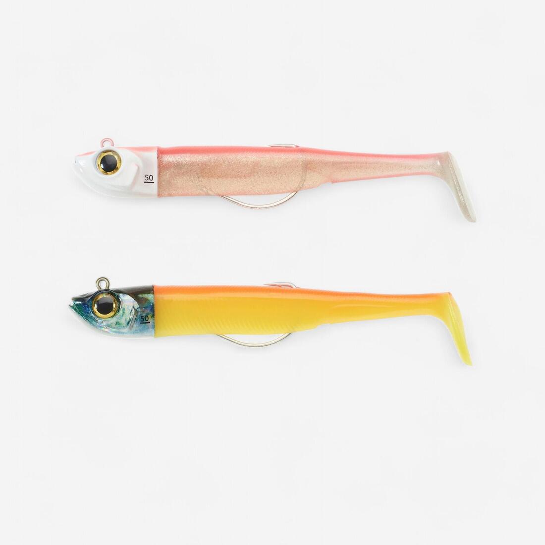 KIT leurres souples shad texan anchois ANCHO 120 12gr ayu en mer