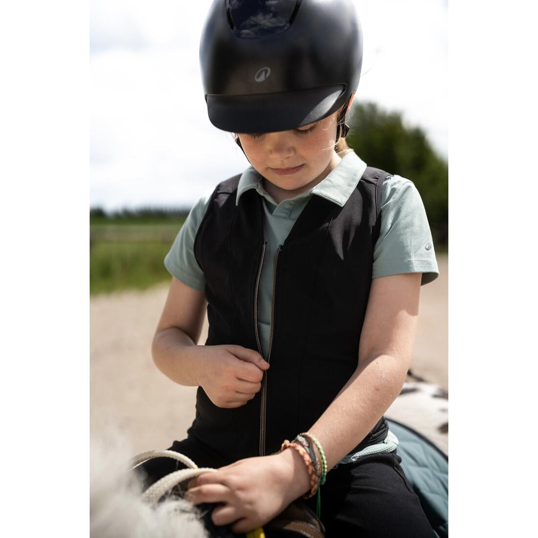 Dorsale d'équitation Souple 500 Junior Noir D3O®