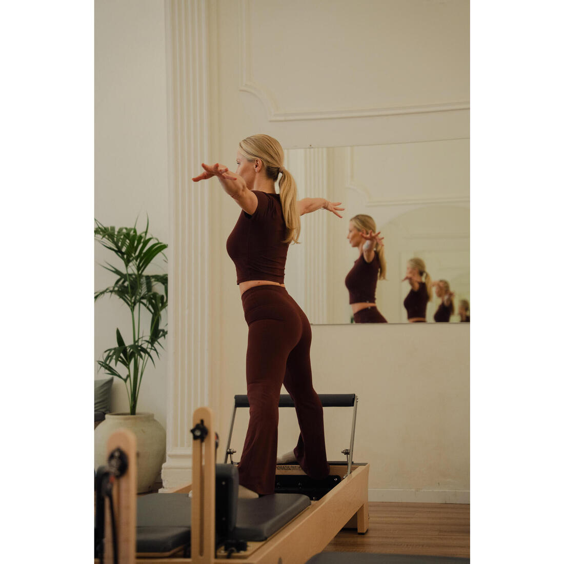 T-shirt de yoga et Pilates extensible et doux femme, Breathe