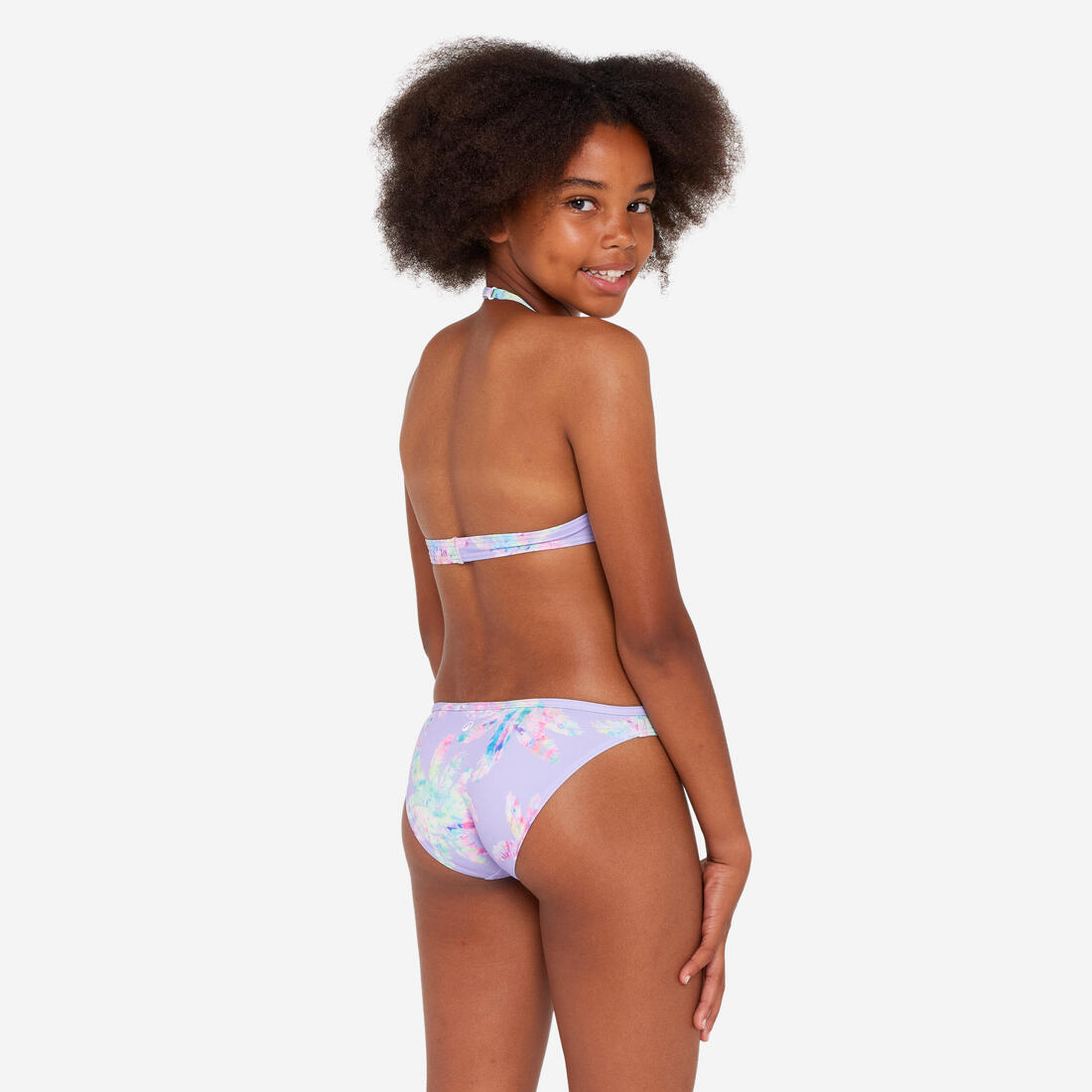 Maillot 2 pièces fleuri surf Fille - Tali
