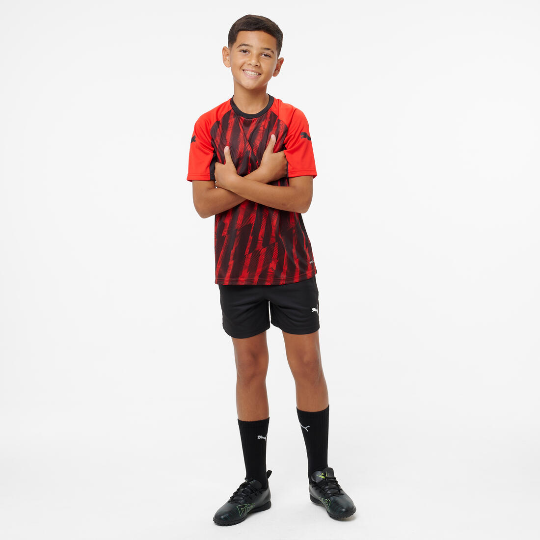 Short de football Puma IndividualLIGA 26 Enfant Noir