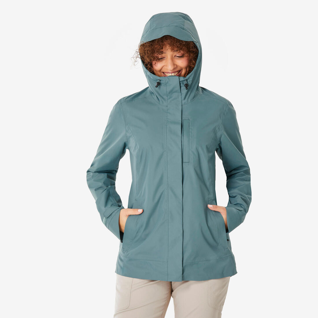 Veste de randonnée imperméable femme, NH500