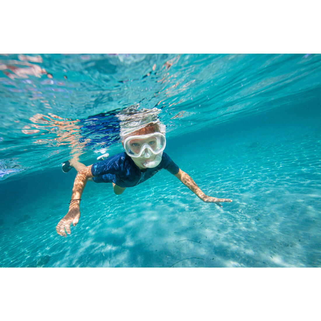 Kit de snorkeling SUBEA Masque Tuba 100 JR Enfant Gris