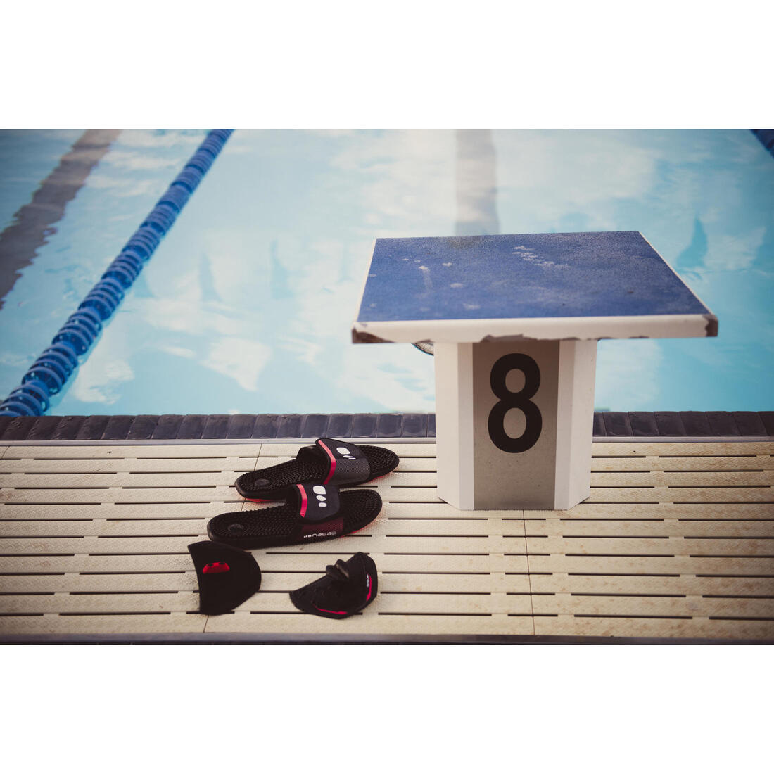 PLAQUETTES FINGER PADDLES 900 QUICK'IN NOIR ROUGE