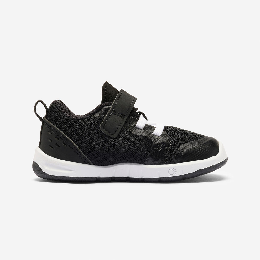 Chaussures de sport à scratch respirantes et confortables bébé, noir et