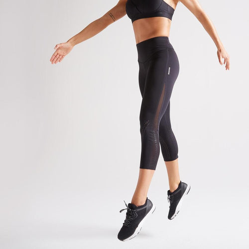 





Legging 7/8 fitness cardio training femme noir 900
