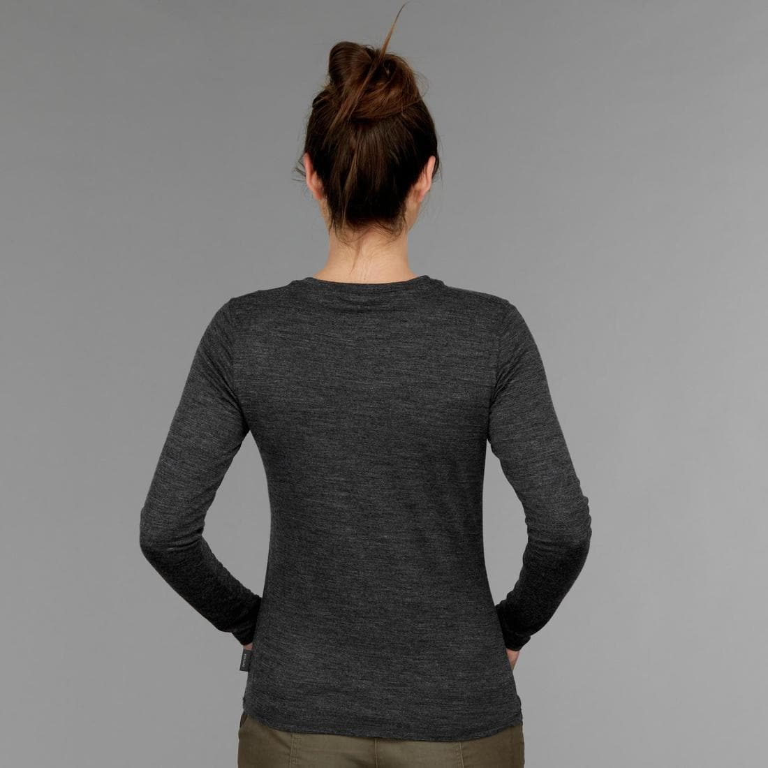 T-shirt laine mérinos de trek & voyage - femme - travel 500
