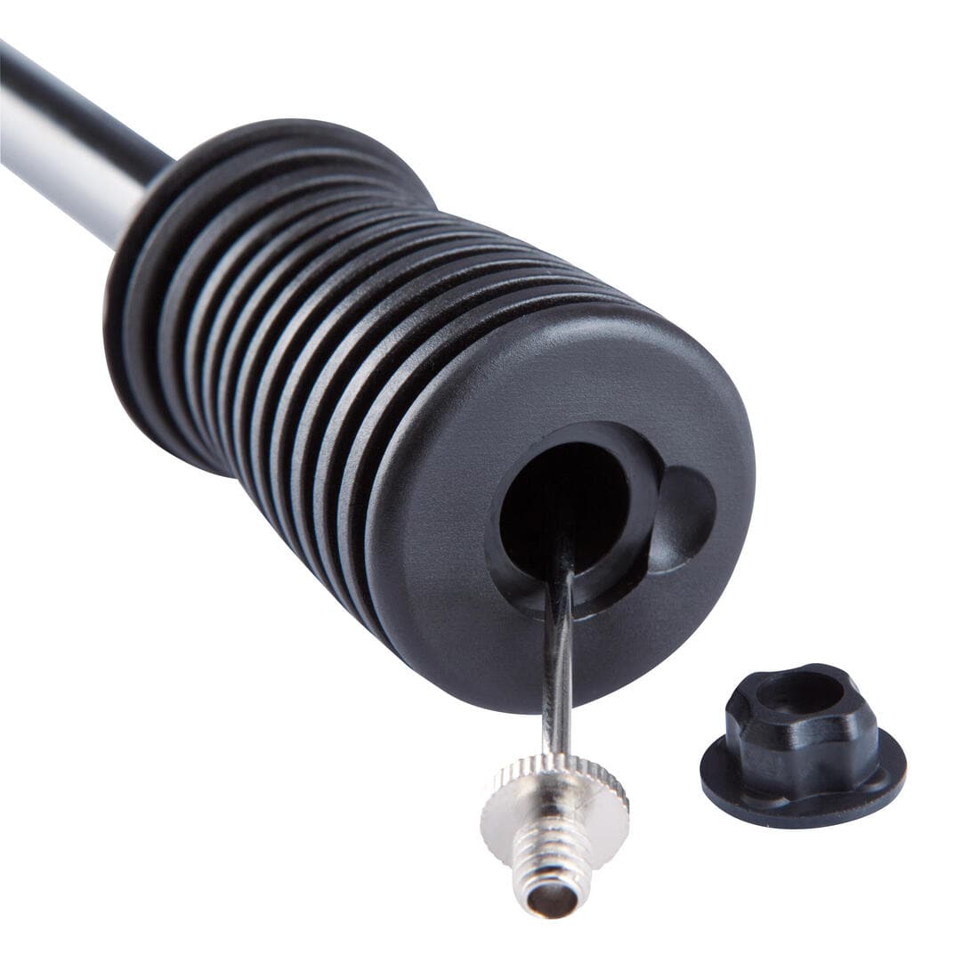 Pompe manomètre double action noire avec flexible