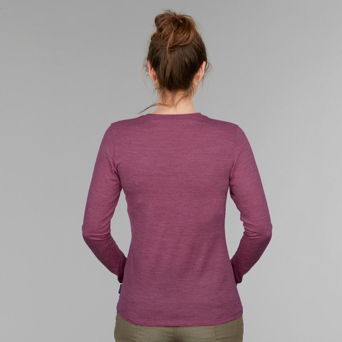 T-shirt laine mérinos de trek & voyage - femme - travel 500