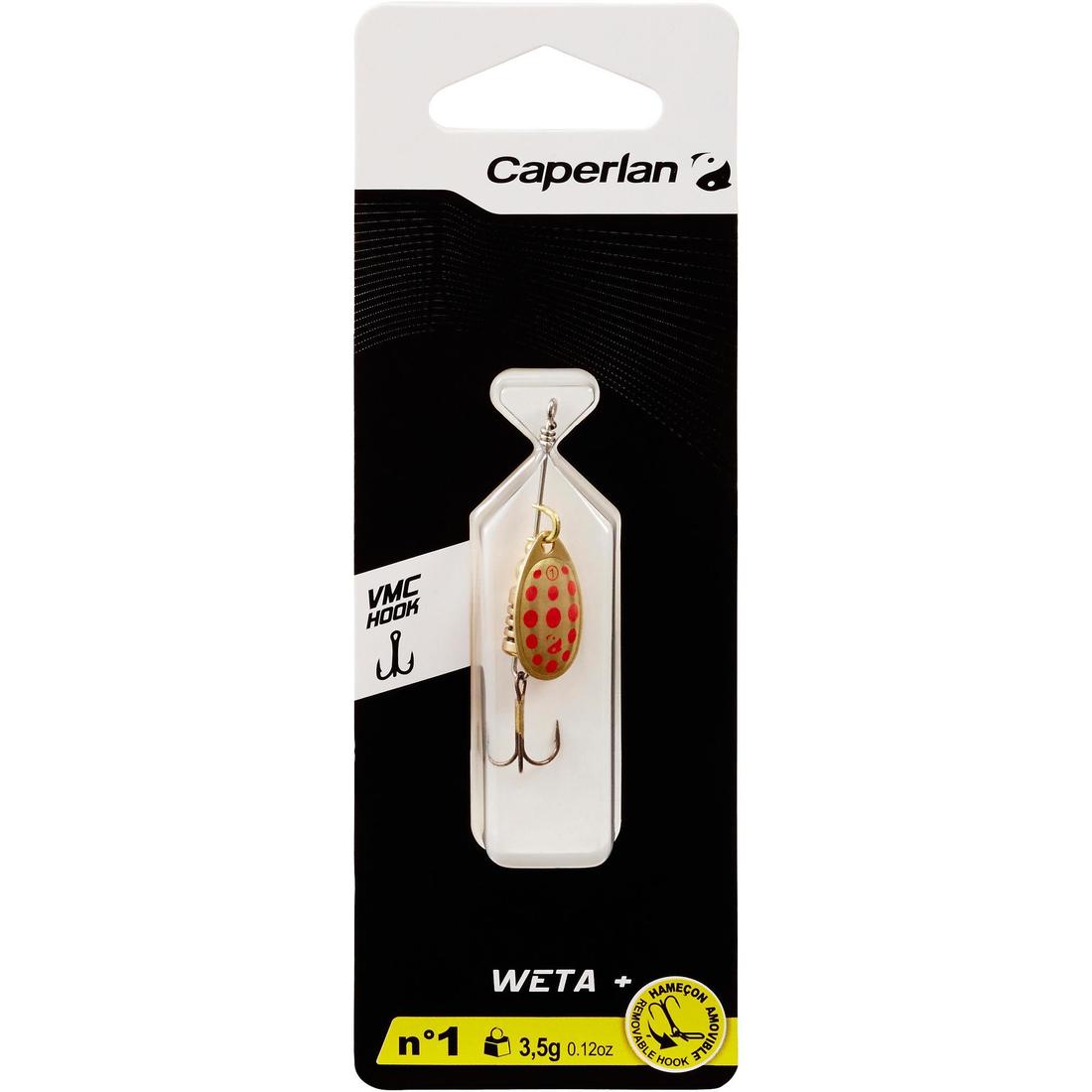 CUILLER TOURNANTE PÊCHE DES CARNASSIERS WETA + #1 ARGENT POINTS ROUGES