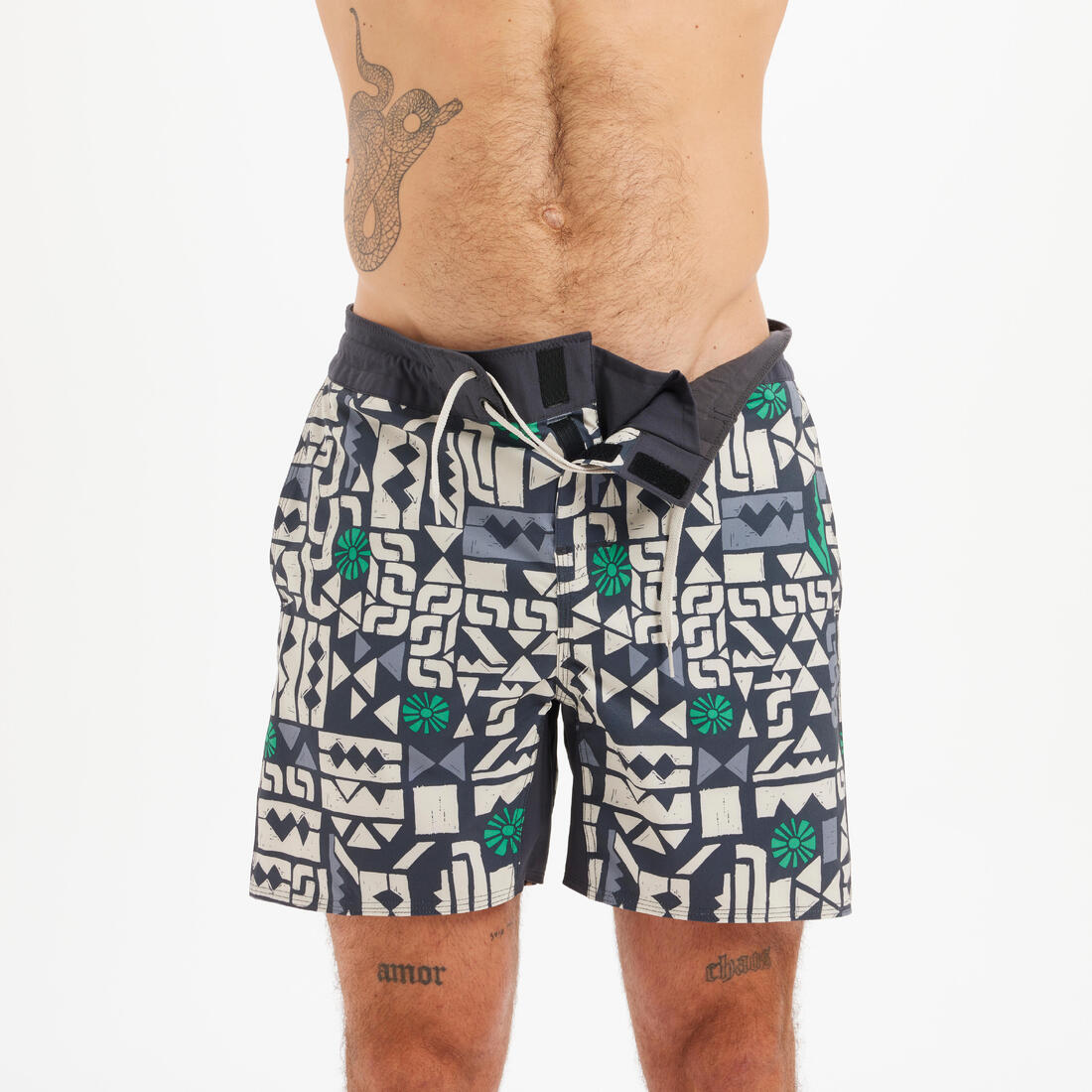 Boardshort surf 500 17" GOOD BLUE