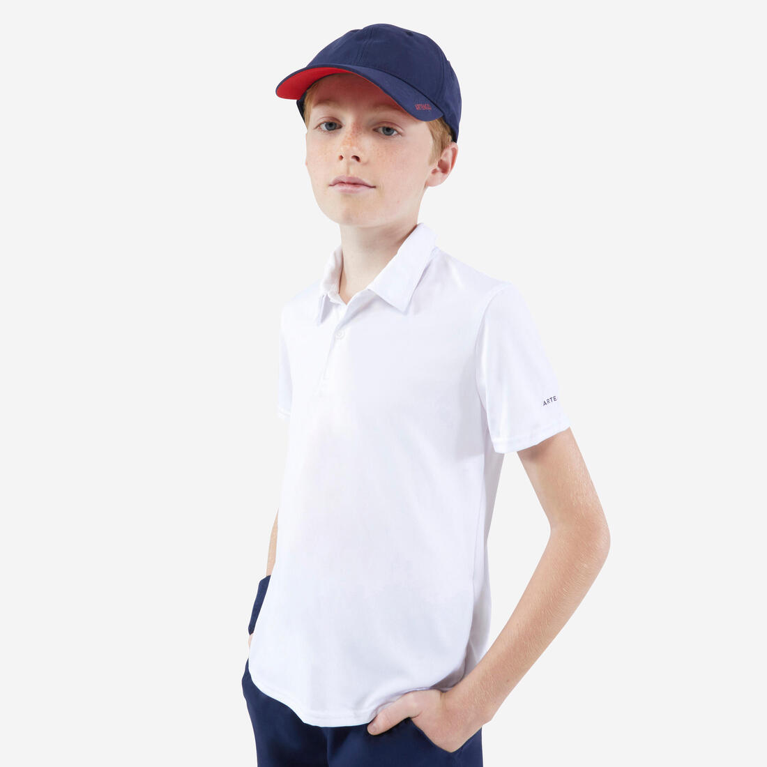 Polo de tennis enfant - TPO100 blanc