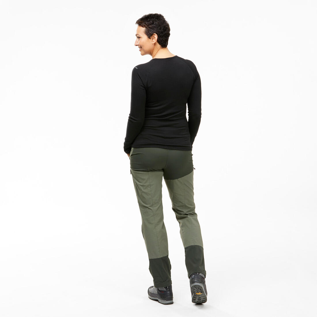 Pantalon résistant de trek montagne - MT500 beige - Femme v2