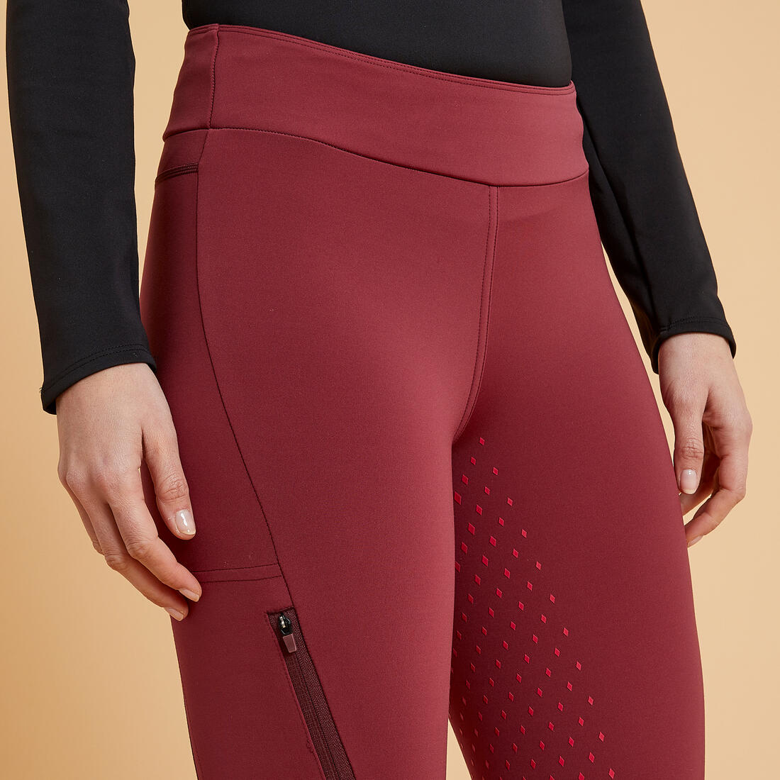 Legging équitation full grip Femme - 500 marine