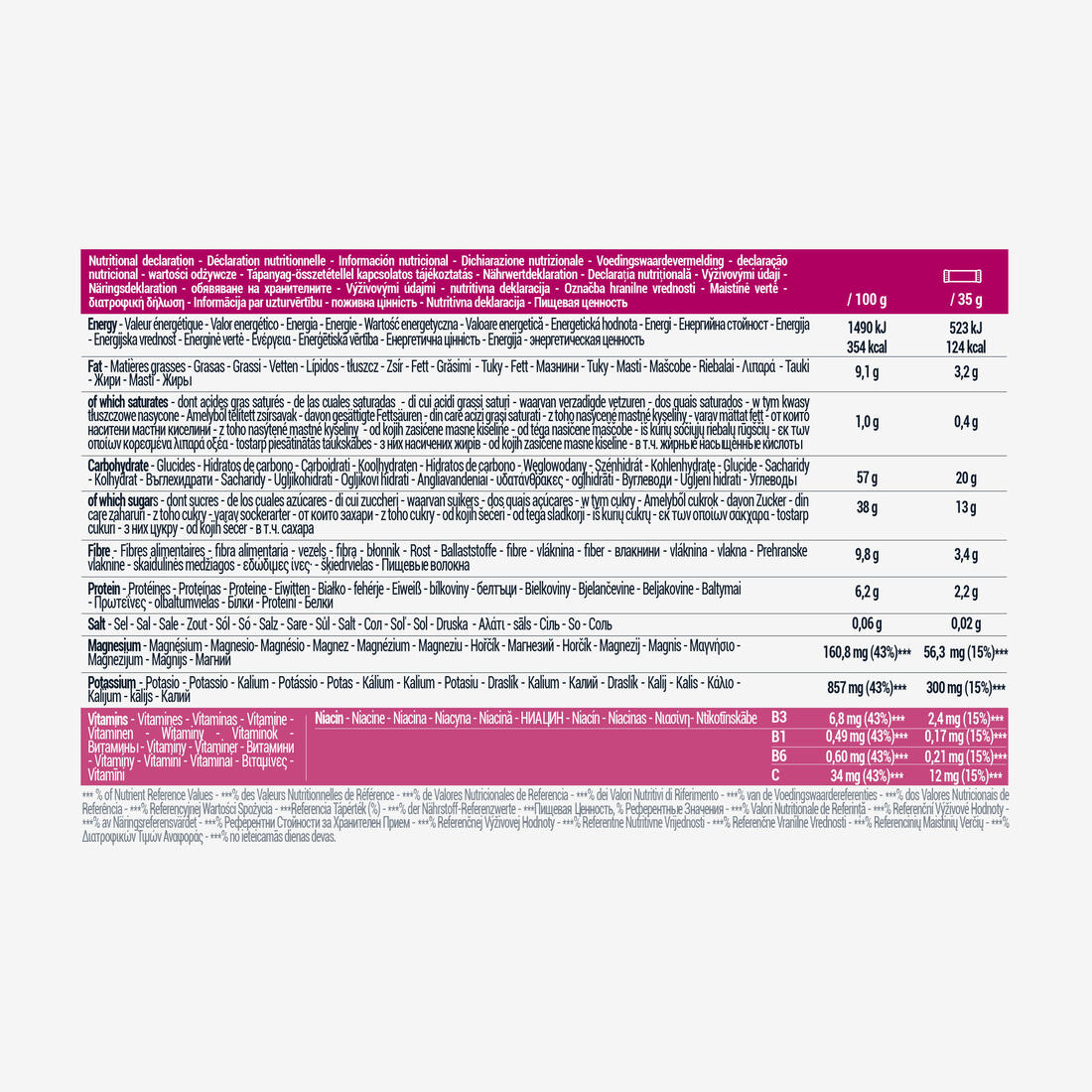 Barre énergétique aux dattes et à la banane 10x35gr