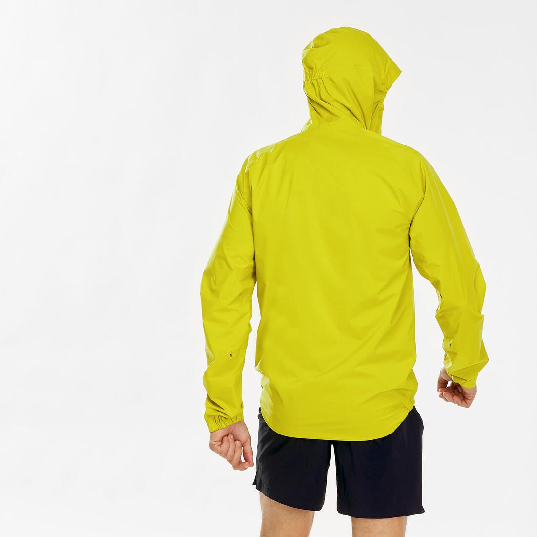 Veste imperméable ultra légère de randonnée rapide - FH 500 - homme  Jaune