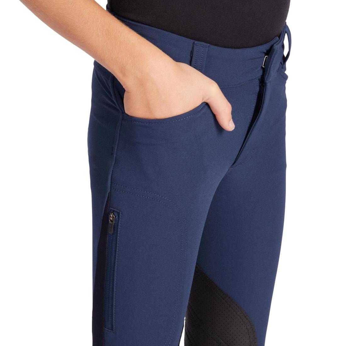 Pantalon équitation léger mesh basanes agrippantes Enfant - 500