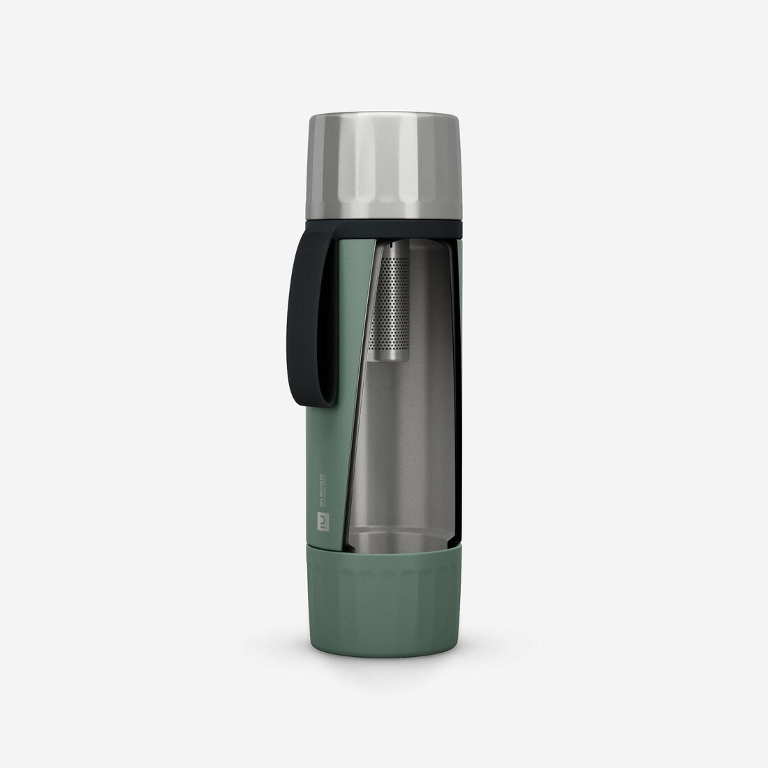 Bouteille 900 isotherme 1L inox de randonnée et camping, bouchon instantané.