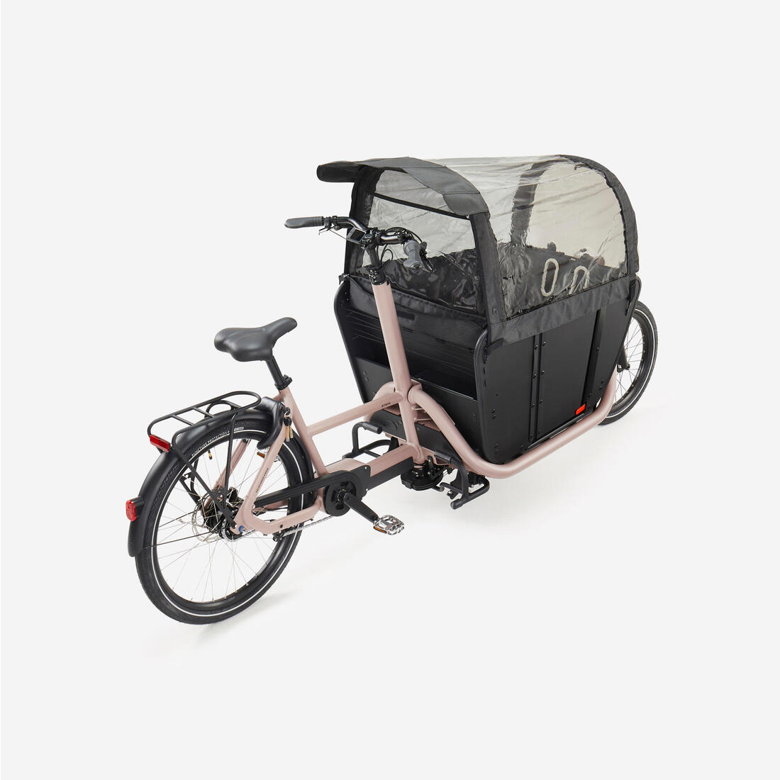 Velo cargo electrique biporteur famille f900e taupe