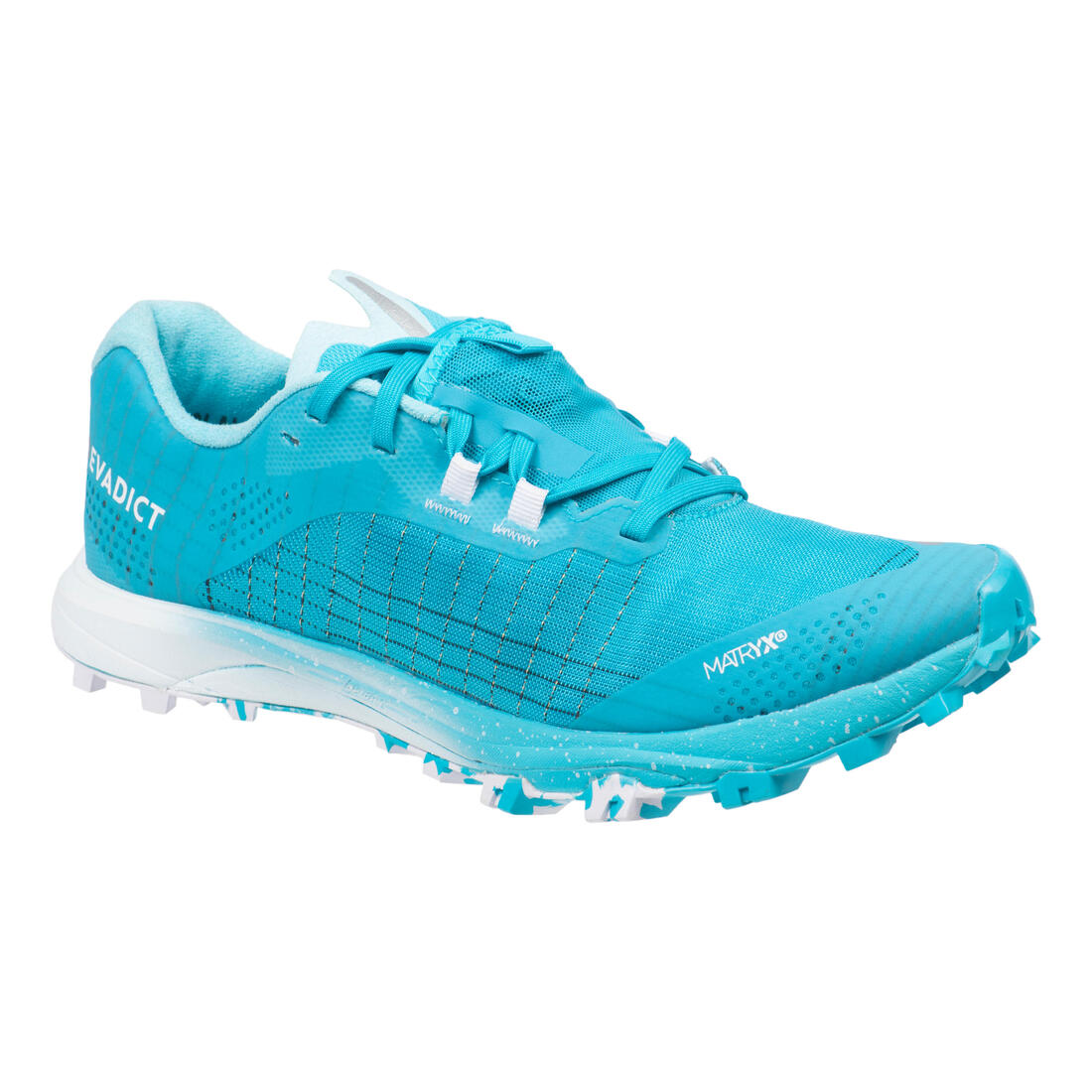 Chaussures trail running compétition femme - kiprun race light vert clair