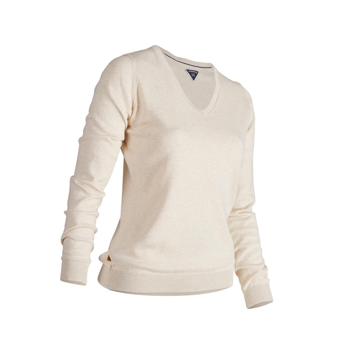 Pull de golf col V femme MW500