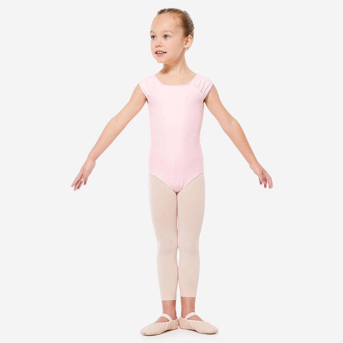 Justaucorps danse manches courtes - rose