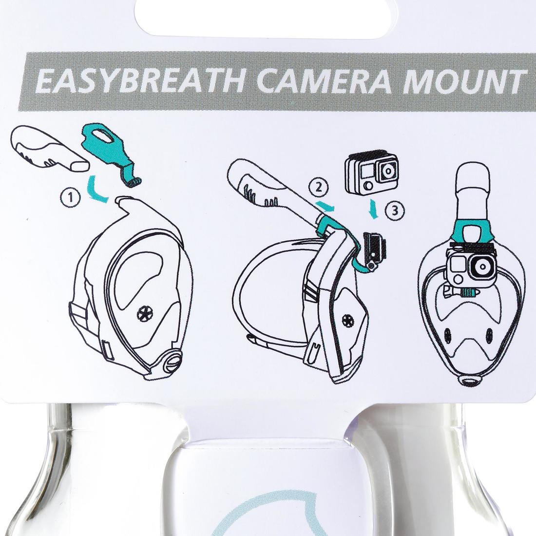 Fixation caméra pour le masque  Easybreath  première version avec écrou.