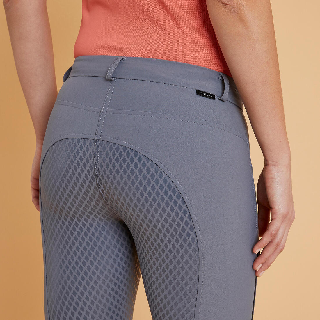 Pantalon équitation léger fullgrip Femme - 580 terracotta