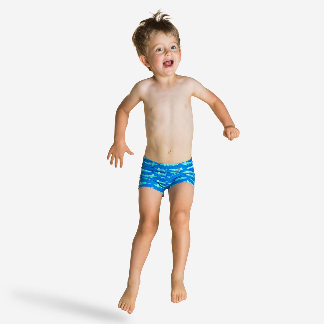 Boxer de bain bébé / enfant bleu imprimé crabes