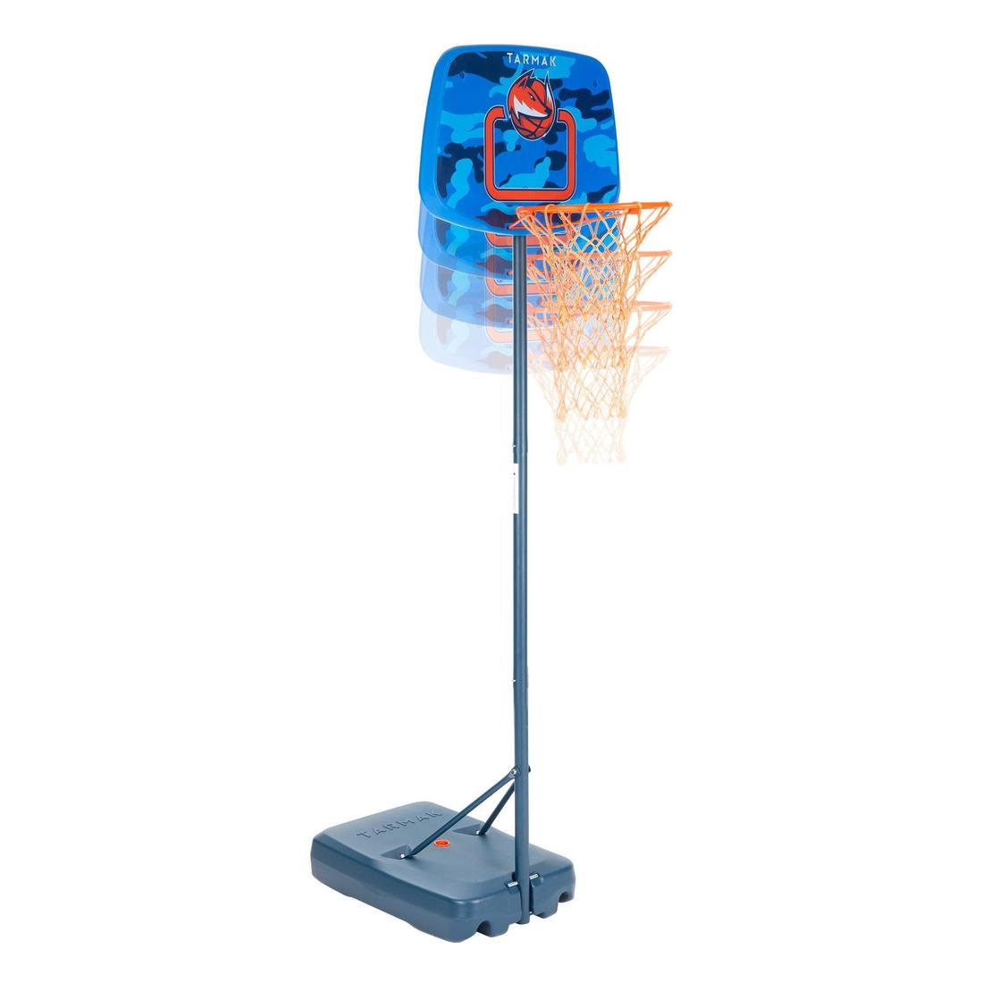 Panier de basket sur pied réglable de 1,30m à 1,60m Enfant - K500 Aniball bleu