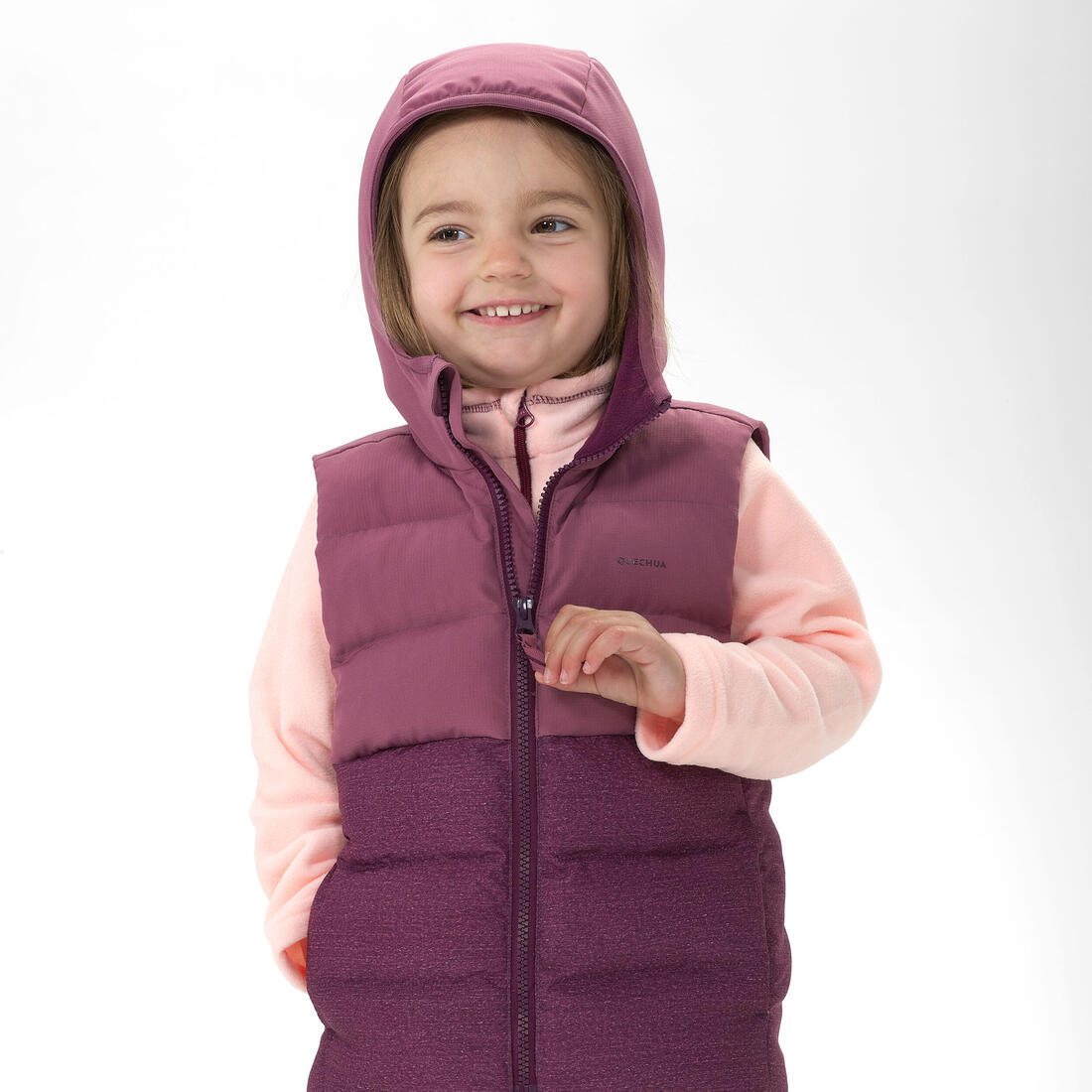 Doudoune sans manches de randonnée violette - enfant 2-6 ans