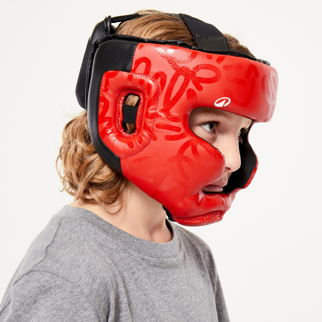 Casque de boxe intégral enfant -rouge