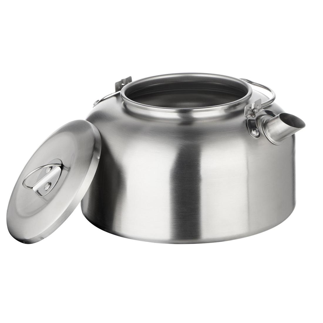 Bouilloire 500 acier inox 1 litre, pour le camping, le bivouac et la randonnée.