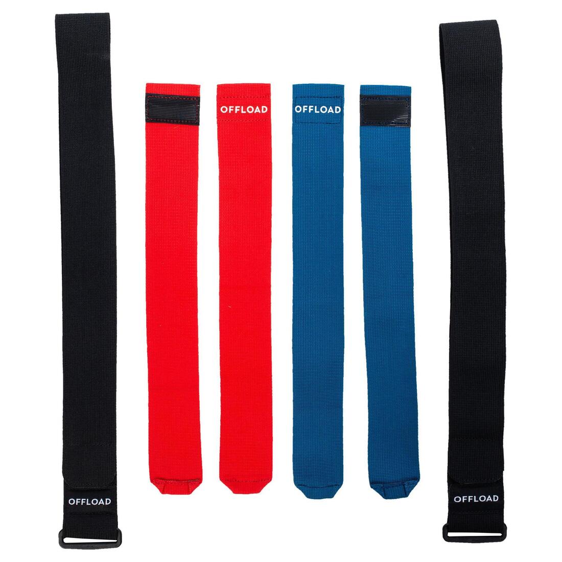 Pack Ceintures Flag Rugby - R500 Bleu Rouge