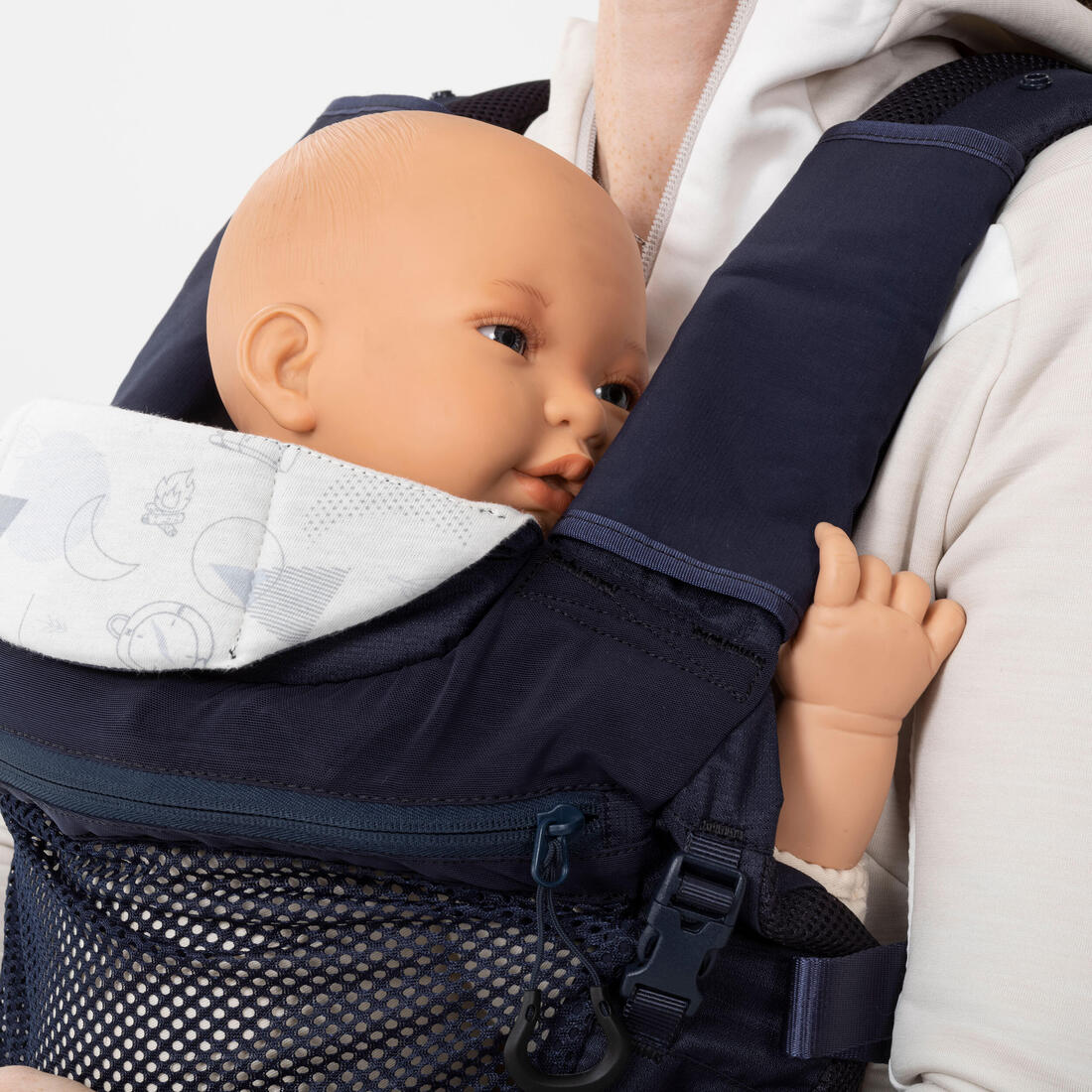 Porte-bébé physiologique de 9 mois à 15kg - MH500 bleu marine