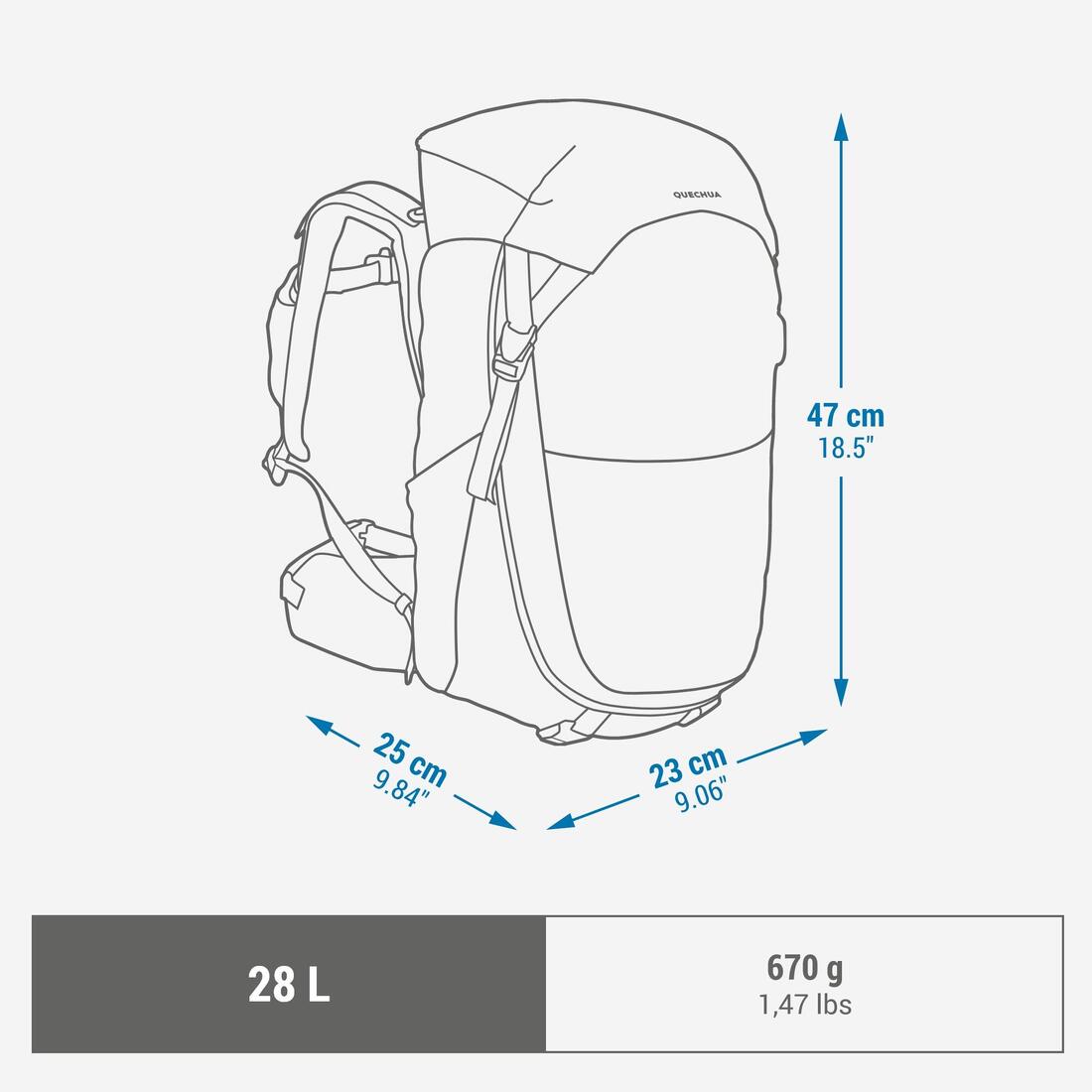 Sac à dos de randonnée enfant 28L - MH500