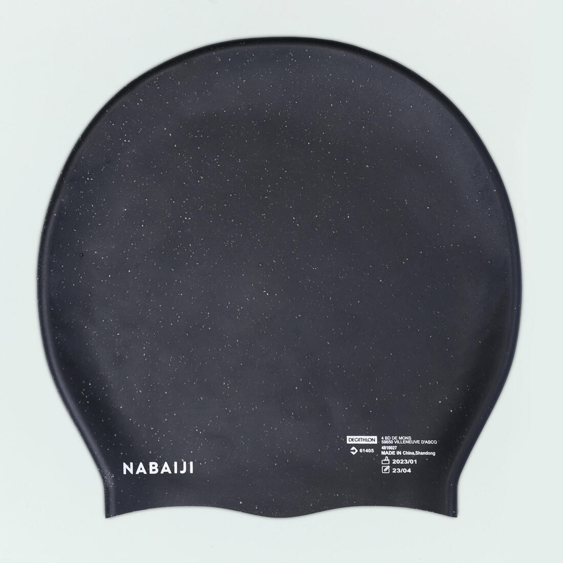 Bonnet de Bain en Silicone - Taille Unique - Cheveux Volumineux - Noir