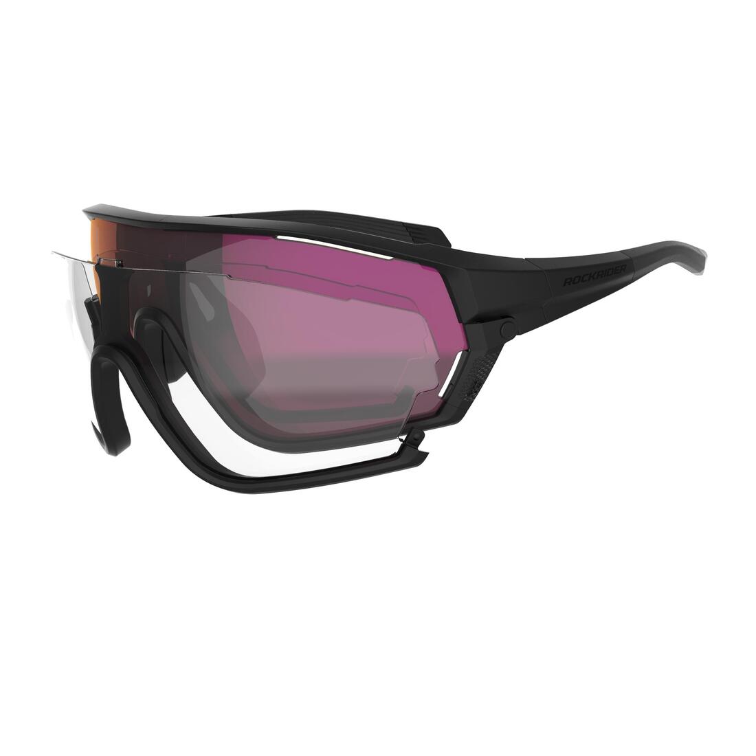 LUNETTES VTT XC RACE BLANCHES VERRES INTERCHANGEABLES CAT 0+3