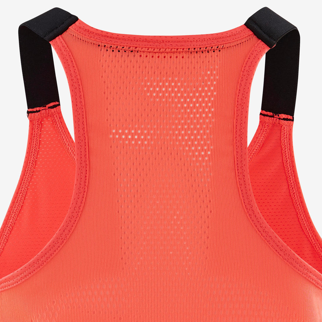 Débardeur respirant S580 fille GYM ENFANT rose fluo, bretelles noires